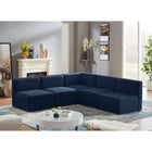 Meridian Furniture Quincy Velvet Modular Cloud-Like Comfort Sectional 5B - Sofas