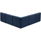 Meridian Furniture Quincy Velvet Modular Cloud-Like Comfort Sectional 5B - Sofas