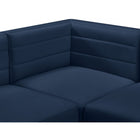 Meridian Furniture Quincy Velvet Modular Cloud-Like Comfort Sectional 5B - Sofas