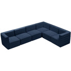 Meridian Furniture Quincy Velvet Modular Cloud-Like Comfort Sectional 6A - Sofas