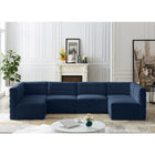 Meridian Furniture Quincy Velvet Modular Cloud-Like Comfort Sectional 6B - Sofas