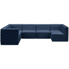 Meridian Furniture Quincy Velvet Modular Cloud-Like Comfort Sectional - Sofas