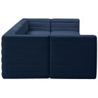 Meridian Furniture Quincy Velvet Modular Cloud-Like Comfort Sectional 7B - Sofas