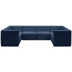 Meridian Furniture Quincy Velvet Modular Cloud-Like Comfort Sectional 8A - Sofas