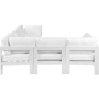 Meridian Furniture Nizuc Outdoor Patio White Aluminum Modular Sectional 5B - Outdoor Furniture