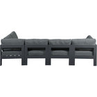 Meridian Furniture Nizuc Outdoor Patio Grey Aluminum Modular Sectional 5C - Outdoor Furniture