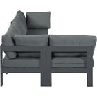 Meridian Furniture Nizuc Outdoor Patio Grey Aluminum Modular Sectional 5C - Outdoor Furniture