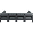 Meridian Furniture Nizuc Outdoor Patio Grey Aluminum Modular Sectional 6B - Outdoor Furniture