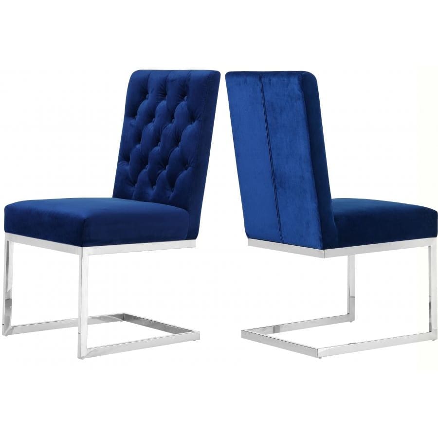 Meridian Furniture Carlton Velvet Dining Chair-Set of 2 - Dining Chairs