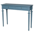 International Caravan Ashbury Bruges Oak Veneer One-drawer Console Table - Antique Blue - Other Tables