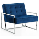 Meridian Furniture Alexis Velvet Accent Chair - Blue - Chairs