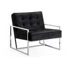 Meridian Furniture Alexis Velvet Accent Chair - Black - Chairs