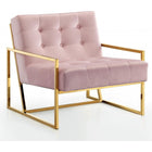 Meridian Furniture Pierre Velvet Accent Chair - Pink - Chairs