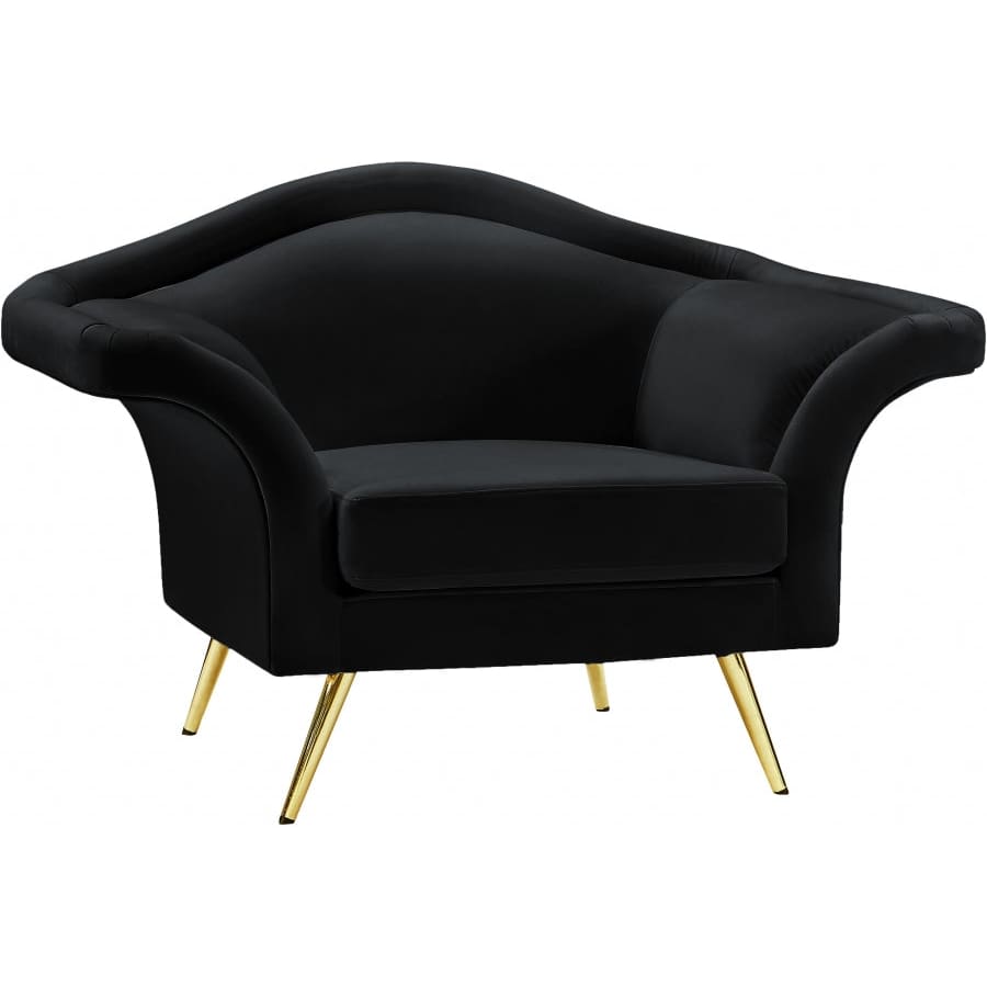 Meridian Furniture Lips Velvet Chair - Black - Chairs