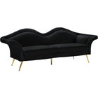 Meridian Furniture Lips Velvet Sofa - Black - Sofas