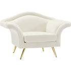 Meridian Furniture Lips Velvet Chair - Cream - Chairs