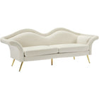 Meridian Furniture Lips Velvet Sofa - Cream - Sofas
