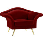 Meridian Furniture Lips Velvet Chair - Red - Chairs