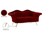 Meridian Furniture Lips Velvet Loveseat - Loveseats