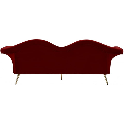 Meridian Furniture Lips Velvet Sofa - Red - Sofas