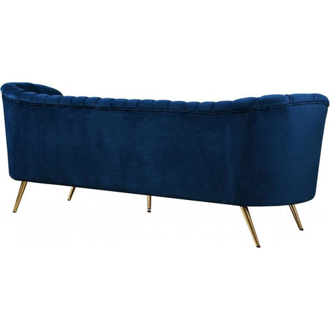 Meridian Furniture Margo Velvet Sofa - Blue - Sofas