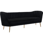 Meridian Furniture Margo Velvet Sofa - Black - Sofas