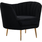 Meridian Furniture Margo Velvet Chair - Black - Chairs