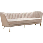 Meridian Furniture Margo Velvet Sofa - Cream - Sofas