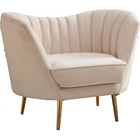 Meridian Furniture Margo Velvet Chair - Cream - Chairs
