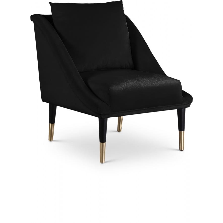 Meridian Furniture Elegante Velvet Chair - Black - Chairs
