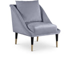 Meridian Furniture Elegante Velvet Chair - Grey - Chairs