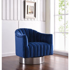 Meridian Furniture Farrah Chrome Velvet Chair - Chairs