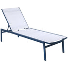 Meridian Furniture Santorini Outdoor Patio Chaise Lounge Chair - Blue Frame - Outdoor Furniture