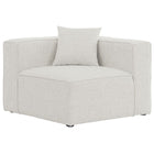 Meridian Furniture Cube Modular Corner Chair - Cream - Chairs