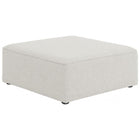 Meridian Furniture Cube Modular Ottoman - Cream - Ottomans