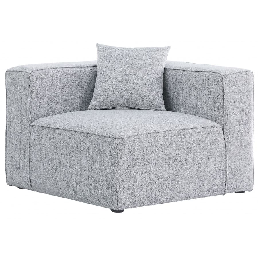 Meridian Furniture Cube Modular Corner Chair - Grey - Chairs
