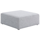 Meridian Furniture Cube Modular Ottoman - Grey - Ottomans