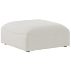 Meridian Furniture Miramar Ottoman - Cream - Ottomans