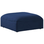 Meridian Furniture Miramar Ottoman - Navy - Ottomans