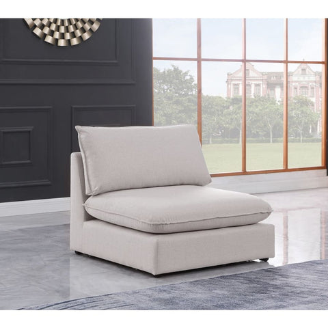 Meridian Furniture Mackenzie Modular Armless Chair - Beige - Chairs