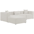 Meridian Furniture Cube Modular Sectional 4A - Cream - Sofas
