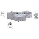 Meridian Furniture Cube Modular Sectional 4A - Sofas