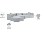 Meridian Furniture Cube Modular Sectional 5A - Sofas