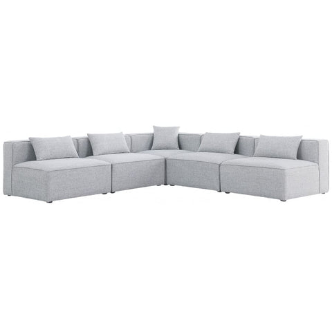 Meridian Furniture Cube Modular Sectional 5B - Grey - Sofas