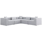 Meridian Furniture Cube Modular Sectional 5C - Grey - Sofas