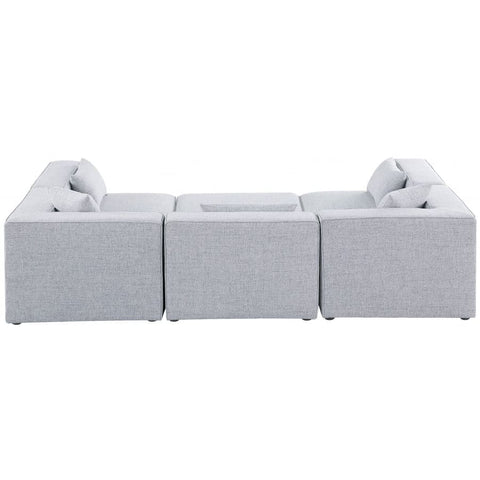 Meridian Furniture Cube Modular Sectional 6C - Grey - Sofas