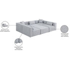Meridian Furniture Cube Modular Sectional 6C - Sofas
