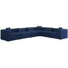 Meridian Furniture Cube Modular Sectional 6A - Navy - Sofas