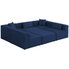 Meridian Furniture Cube Modular Sectional 6C - Navy - Sofas