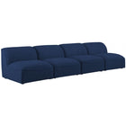 Meridian Furniture Miramar Modular Sofa S132 - Navy - Sofas